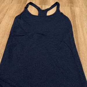 NAVY Ribbed  Ebb to Street Tank Top Light Support, B/C Cup